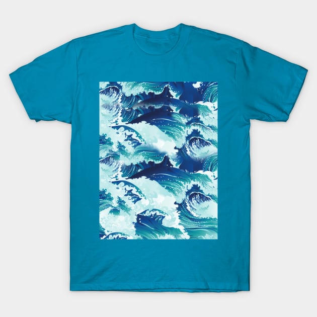 Rushing sea waves T-Shirt by AnnArtshock